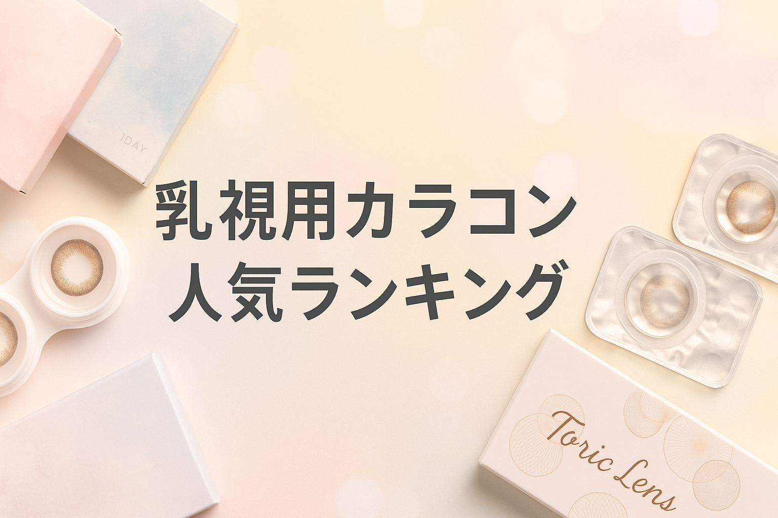 口コミで選ぶ♡乱視用カラコン人気ランキング