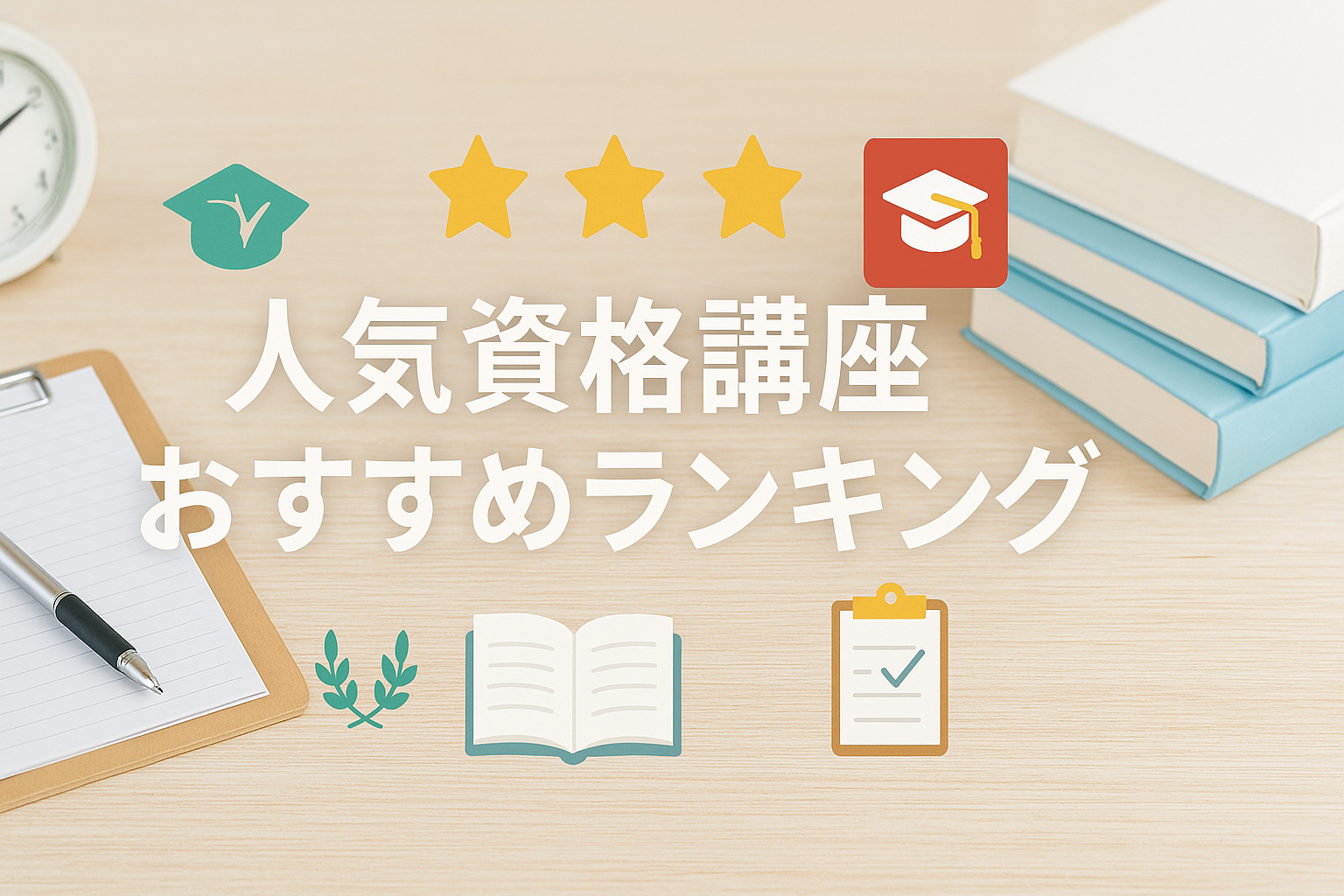 合格率アップ間違いなし！人気資格講座おすすめランキング